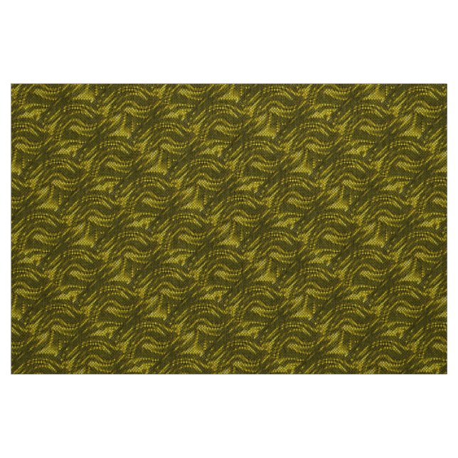 Abstrakt gult Swirl Mönster Tyg (Fat Quarter)