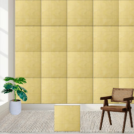 Abstrakt Gult Wave Ceramic Tile Kakelplatta