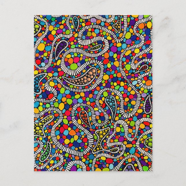 Abstrakt Gumball Factory Art Design Postkort Vykort (Framsida)