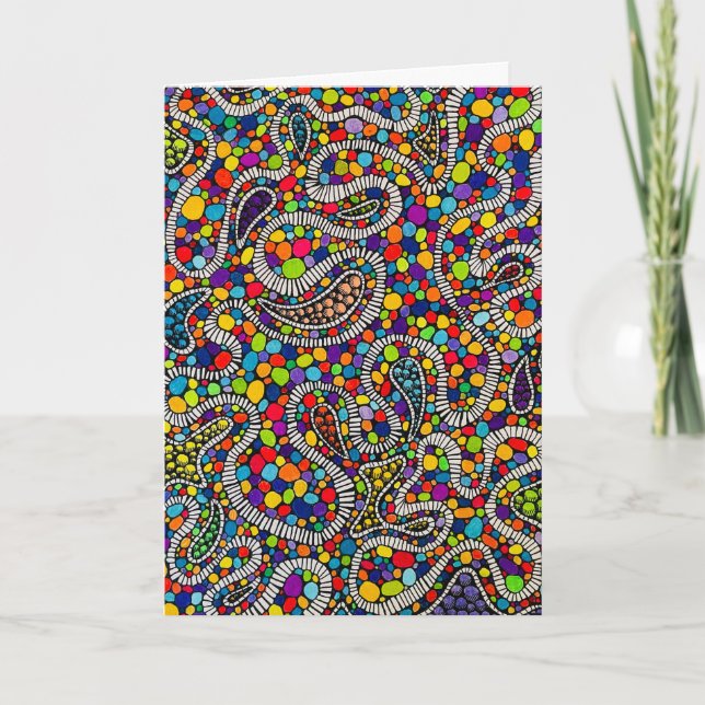 Abstrakt Gumball Factory Konst Design Julkort Kort (Framsida)