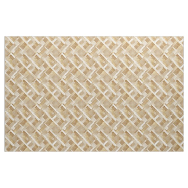 Abstrakt gyllene geometrisk mönster med metallisk  tyg (Fat Quarter)