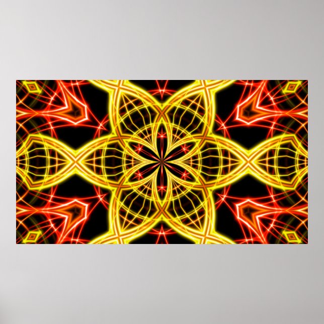 Abstrakt gyllene scenljus. poster (Framsidan)