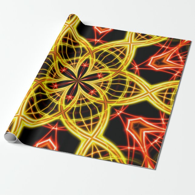 Abstrakt gyllene scenljus. presentpapper (Utrullad)