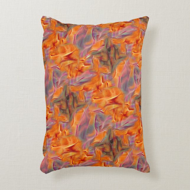 Abstrakt gyllene tamarin med korsat ben prydnadskudde (Framsidan(Vertikal))