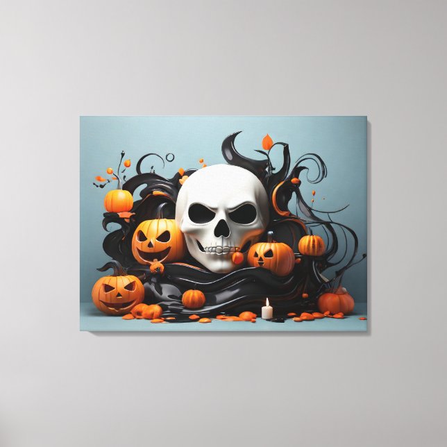 Abstrakt Halloween-design Canvastryck (Framsida)