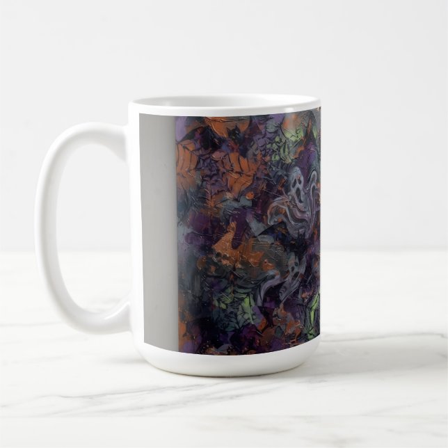 Abstrakt Halloween Kaffemugg (Vänster)