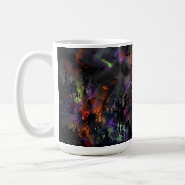 Abstrakt Halloween Kaffemugg (Vänster)
