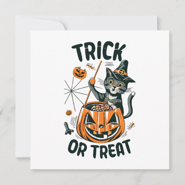 Abstrakt Halloween-katt (Framsida)