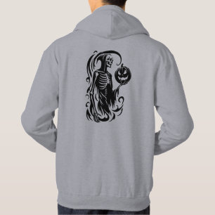 Abstrakt Halloween Skeleton på Back Hoodie