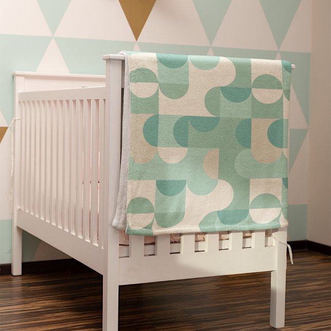 Abstrakt Halvcirklar Mod Op Fusion Art Mönster Fl Fleecefilt (Skapare uppladdad)