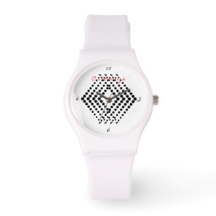 Abstrakt Halvton Pulserande pilar Chevron Armbandsur