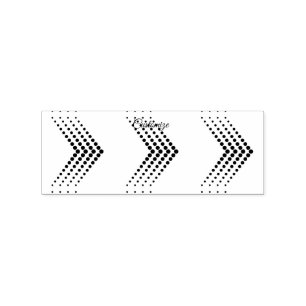 Abstrakt Halvtonscirkel Zigzag Chevron Stämpel