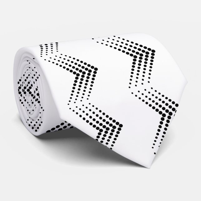 Abstrakt Halvtonsfärgad Dubbla Zigzag Chevron Slips (Rullad)