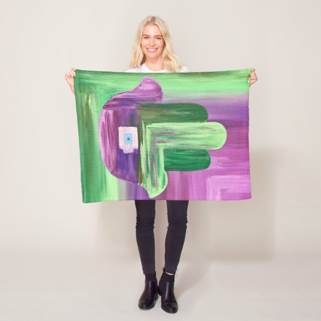 Abstrakt Hamsa Fleece Blanket (På plats)