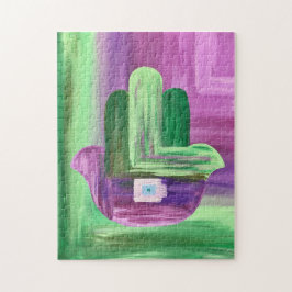 Abstrakt Hamsa Puzzle Pussel