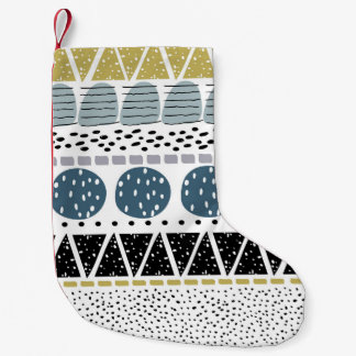 Abstrakt hand plockade, kreativet vintage struktur liten julstrumpa