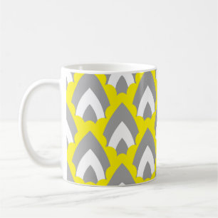 Abstrakt Hand Teckning Retro Geometric Shapes Tria Kaffemugg
