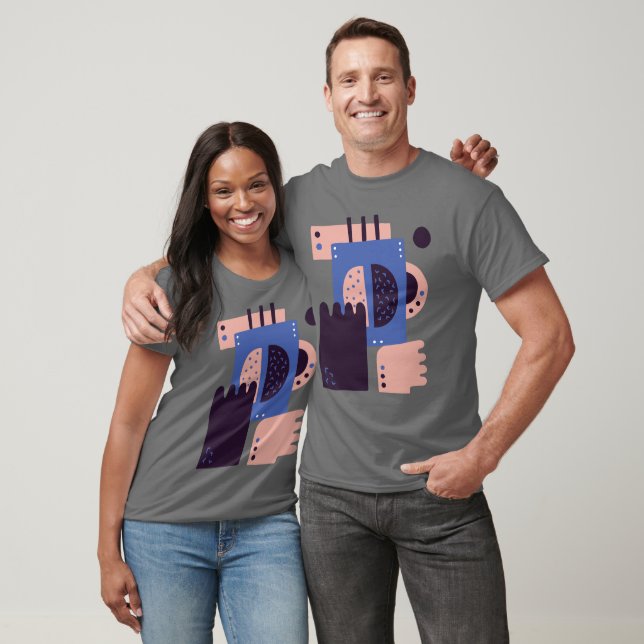 Abstrakt Händer som innehar en-stegringskaffe Mugg T Shirt (Unisex)