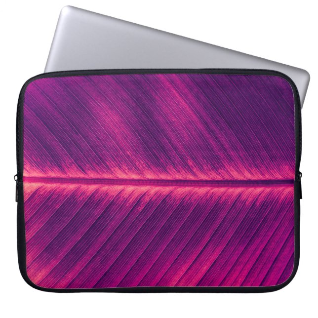 Abstrakt Handflatan Löv: Toned Vein Laptop Fodral (Framsidan)