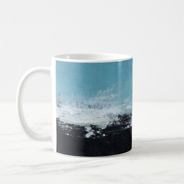 Abstrakt handmålat liggande kaffemugg (Vänster)