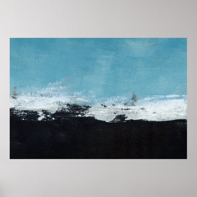 Abstrakt handmålat liggande poster (Framsidan)