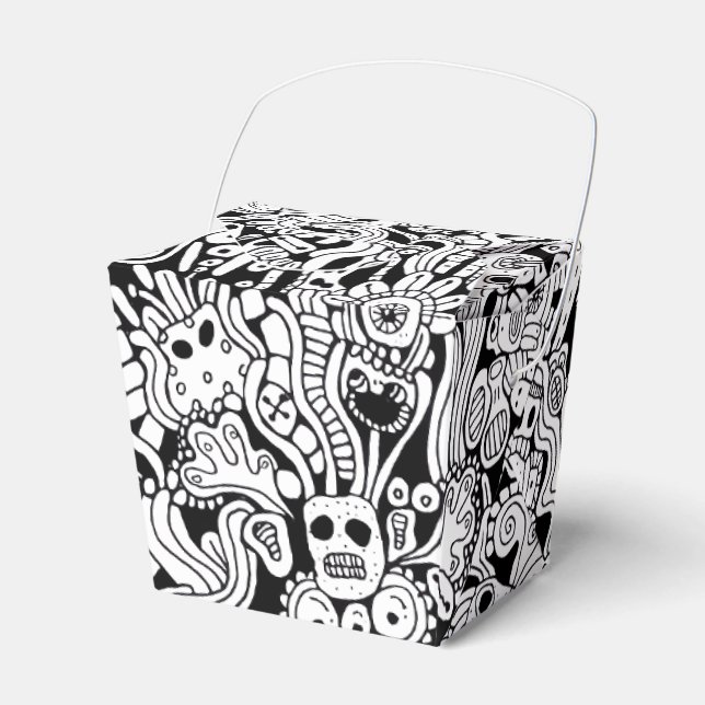 Abstrakt Handritad Tecknad Detaljerad Illustration Presentaskar (Framsidan Sidan)