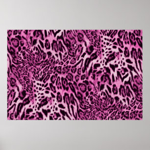 abstrakt hårig leopard skin mönster poster