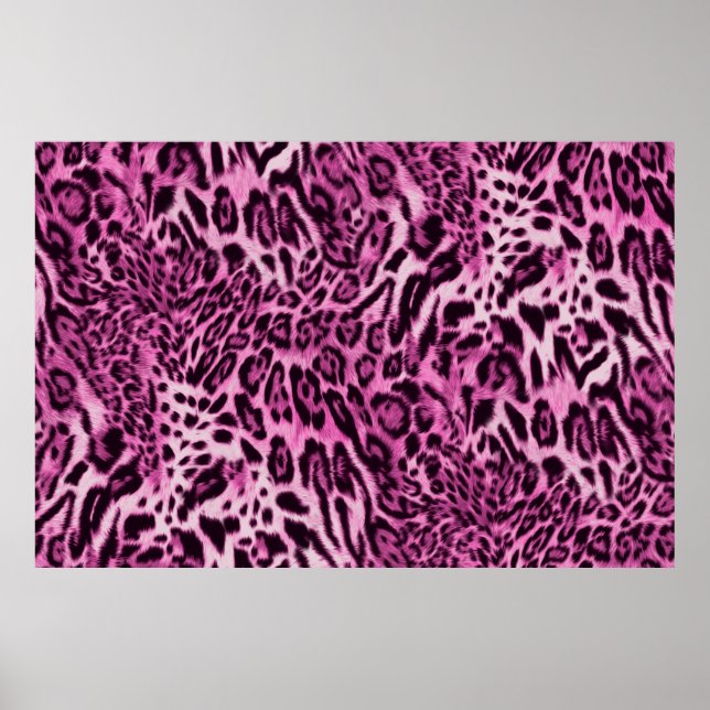 abstrakt hårig leopard skin mönster poster (Framsidan)