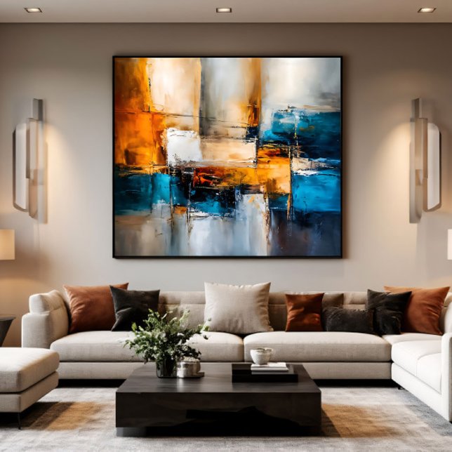Abstrakt harmoni: Linjer, Ljus, Former Canvastryck (Skapare uppladdad)