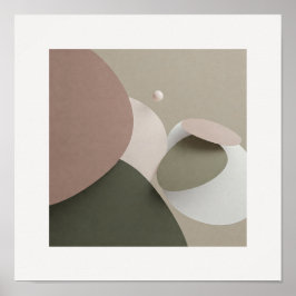 Abstrakt Harmony | Överlappade tonformer W Poster