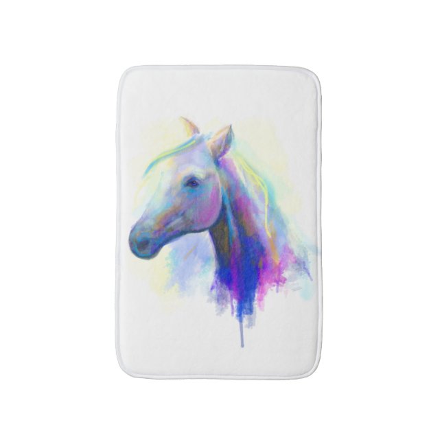 Abstrakt häst Bath Mat Badrumsmatta (Framsidan (Vertikal))