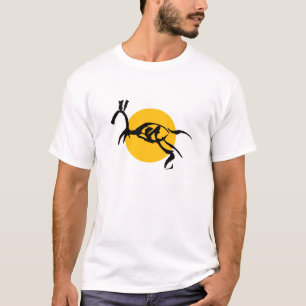 Abstrakt häst varelse borste ritning t shirt