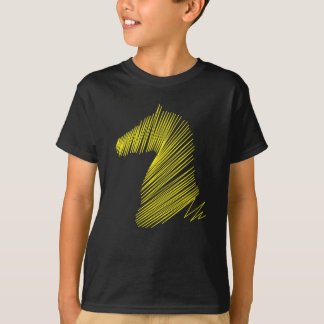 Abstrakt Hästhuvud – Minimalistisk Linje Konst T-S T Shirt