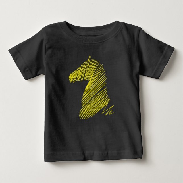 Abstrakt Hästhuvud – Minimalistisk Linje Konst T-s T Shirt (Framsida)