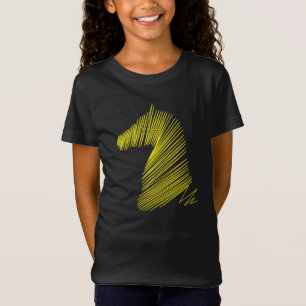 Abstrakt Hästhuvud – Minimalistisk Linje Konst T-s T Shirt