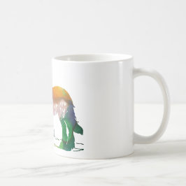 Abstrakt hästsilhouette kaffemugg