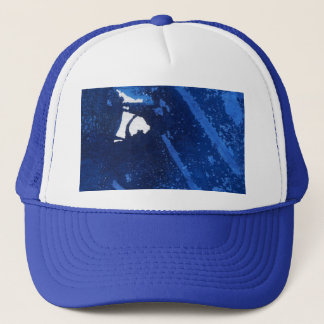 Abstrakt Hat Design i djuphavsblått Keps