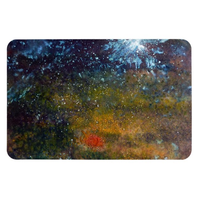 Abstrakt, Havet på natten. Magnet (Horisontell)