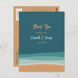 Abstrakt havsbryllop tack vykort