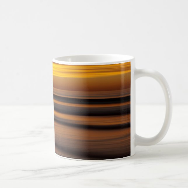 Abstrakt havslandskap vid solnedgång, CA Kaffemugg (Höger)