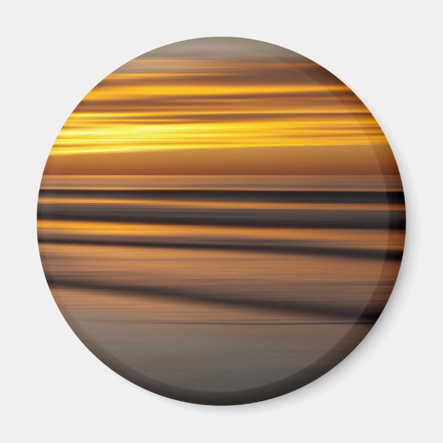 Abstrakt havslandskap vid solnedgång, CA Magnet (Framsidan)