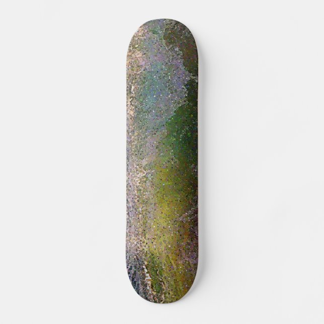 Abstrakt Havsvåg Old School Skateboard Bräda 18 Cm (Framsida)