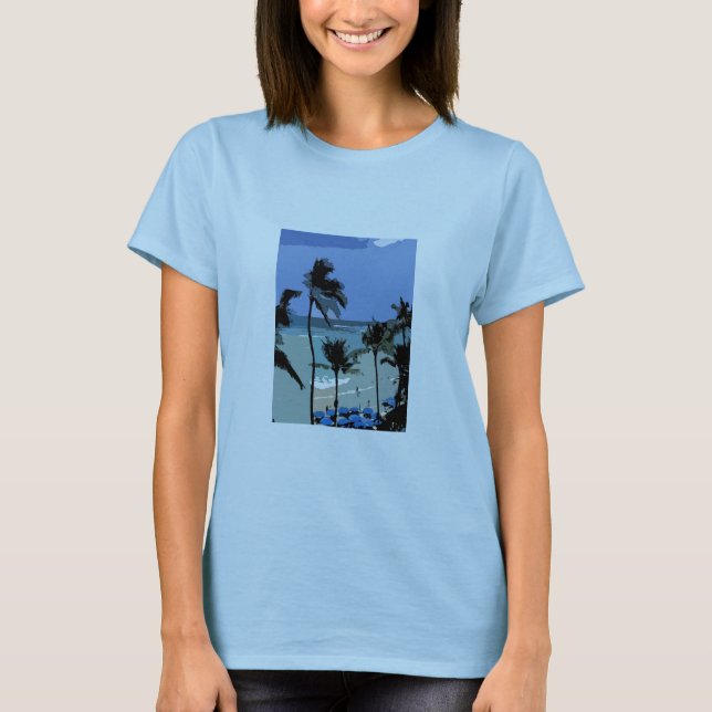 Abstrakt Hawaii Beach Women's T-Shirt (Framsida)