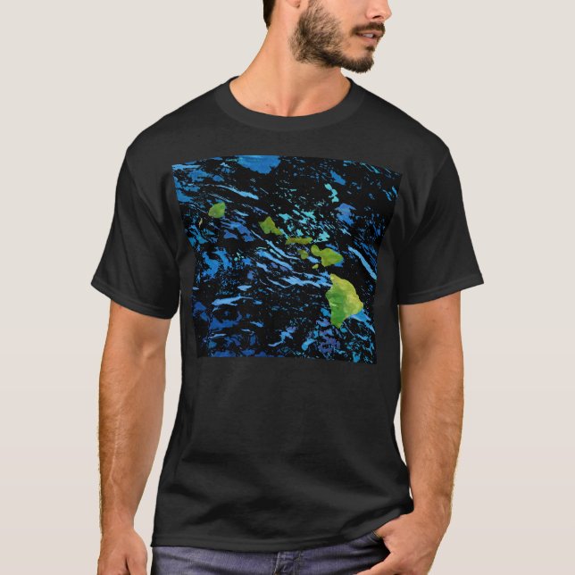 Abstrakt Hawaiian Islands Chain Manar T-Shirt (Framsida)