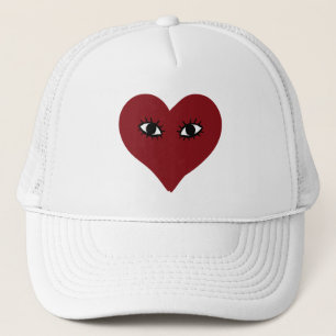 Abstrakt Heart Ansikte Keps