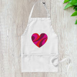 Abstrakt Heart Fold Red and Rosa Swirl Mönster Förkläde<br><div class="desc">Koka i stil med den här djärva abstrakten hjärtapron. Den här öga-fångstdesignen har vibrerande vridningar i röda nyanser, rosa och burgundi och ger en retro på 70-talet med en modern vrid. Perfekt för hemköksmästare, bagare, grillmästare och kreativ. Den här högkvalitativa plattan tillför en roligt och konstnärlig beröring till vilket kök...</div>