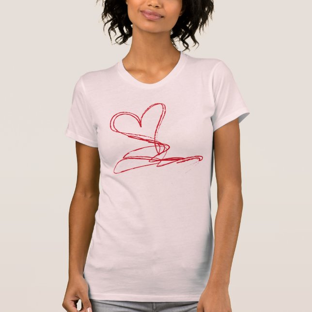 Abstrakt Heart T-shirt (Framsida)