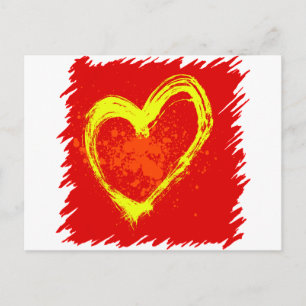 Abstrakt Heart Tattoo Vykort