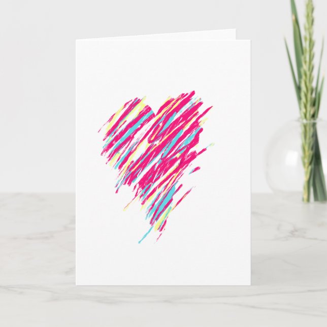 Abstrakt Heart Valentine Day Card Helgkort (Framsida)