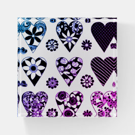 Abstrakt Hearts & Flowers Modern Färg Pop